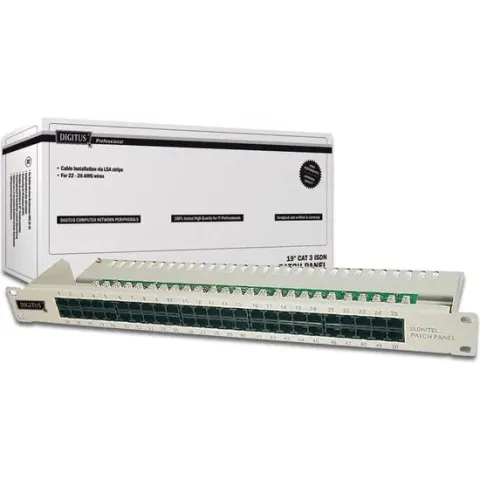 DIGITUS Patchpanel 1HE 50-Port Cat3 onafgeschermd ISDN