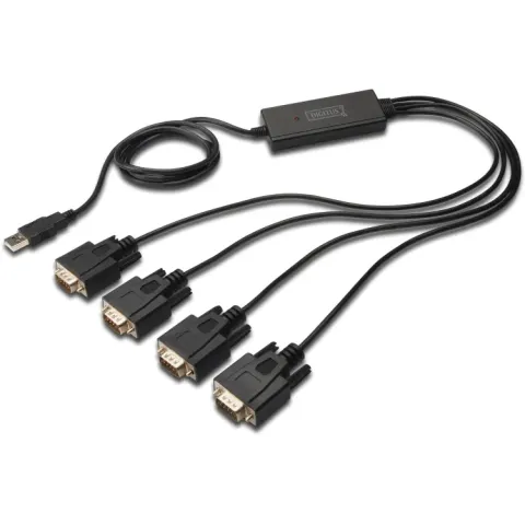 Digitus USB 2.0 naar 4x RS232 Kabel 1,5 m