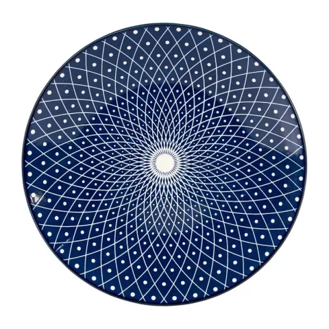 Dinerbord blue print - diamonds - ⌀26 cm