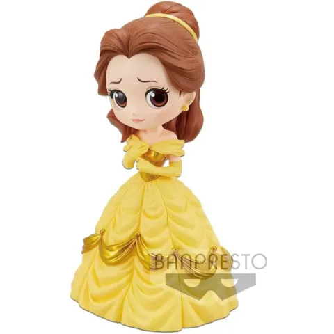 Disney Q Posket Mini Figure Belle A Normal Color Version 14 cm
