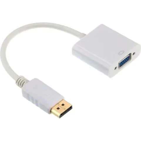 DisplayPort 1.1 naar VGA adapter / wit - 0,20 meter