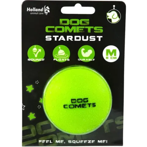Dog comets ball stardust groen M