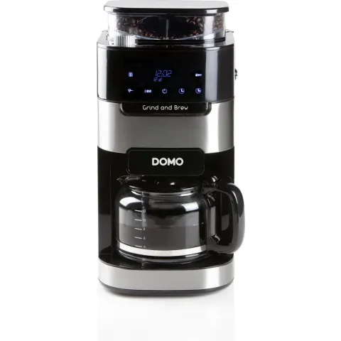 Domo DO721K - Koffiemachine met bonenmaler - RVS/Zwart