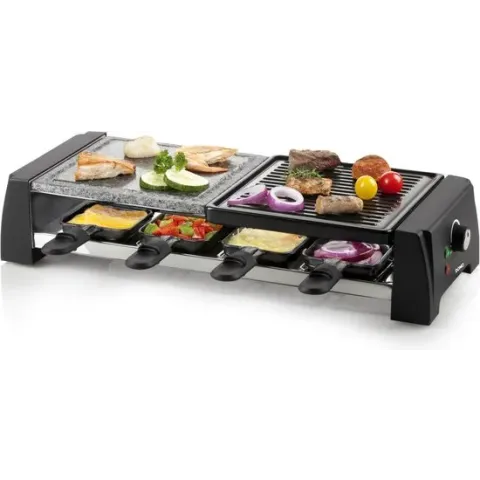 Domo DO9190G - Steengrill - Gourmetset - Racletteset - 8 personen
