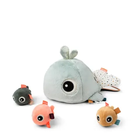 Done by Deer Hide&Seek Wally Blue activiteiten knuffel 14 cm