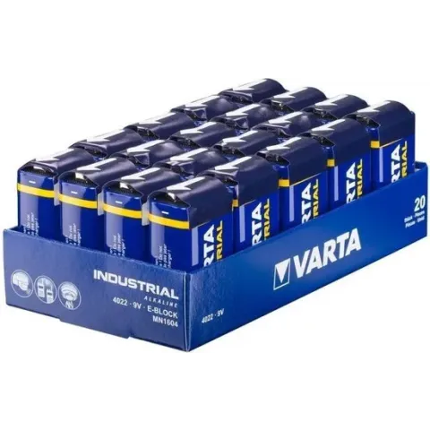 Doosje 20x Varta industrial  MN1604 9V E-Blok