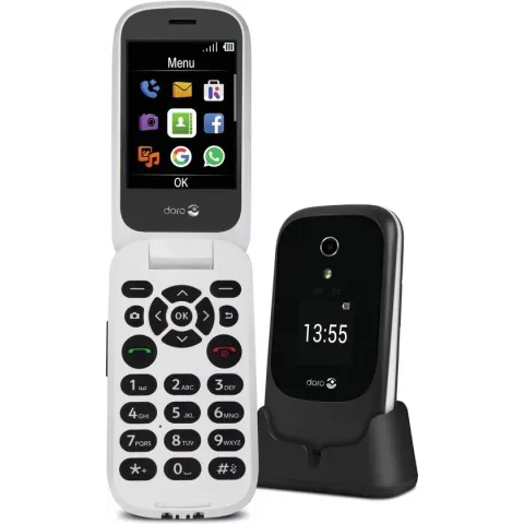 Doro 6060 Klaptelefoon voor senioren - Zwart-Wit