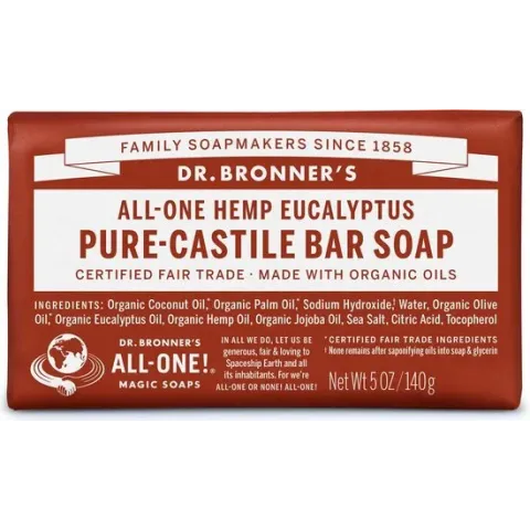 Dr. Bronner\'s Eucalyptus Pure-castile Bar Soap Zeep 140gr
