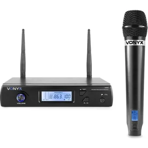 Draadloze microfoon - Vonyx WM61 draadloze microfoon - 16 kanaals - UHF - 1x handmicrofoon