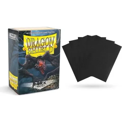 Dragon Shield Card Sleeves: Standard Matte Black (63x88mm) - 100 stuks