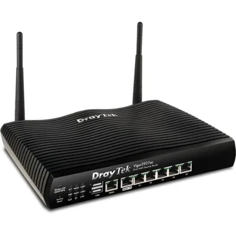 Draytek Vigor 2927 - Dual WAN router - 5x Gigabit LAN - 2 USB poorten - 50 IPsec VPN - zwart