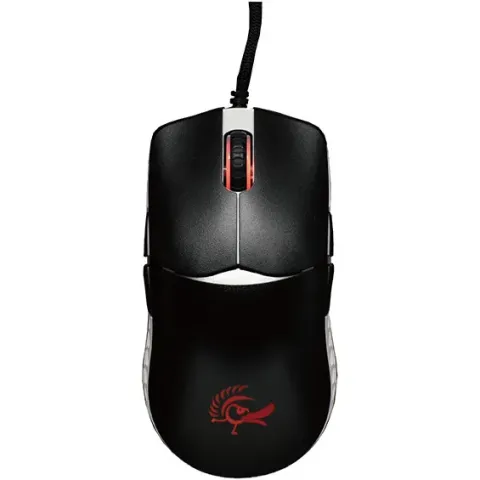 Ducky Feather Black & White gaming muis Omron D2FC-F-K Microswitch, 400 - 16000 dpi, ARGB leds