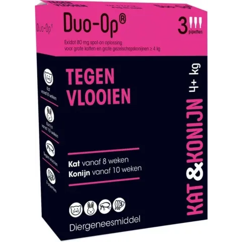 Duo-op Kat en Konijn vanaf 4 kg 3 pipetten