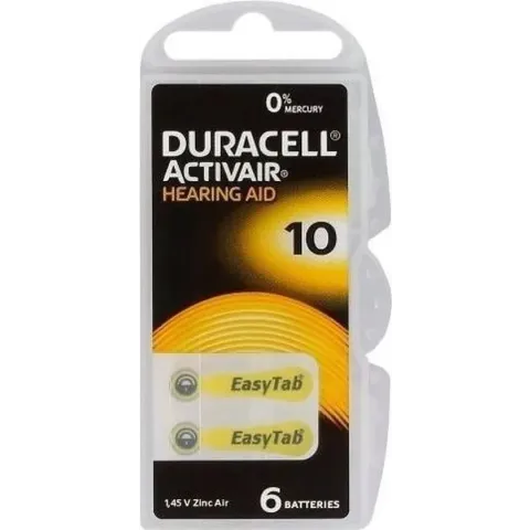 Duracell Hearing Aid DA10 1.4V niet-oplaadbare batterij