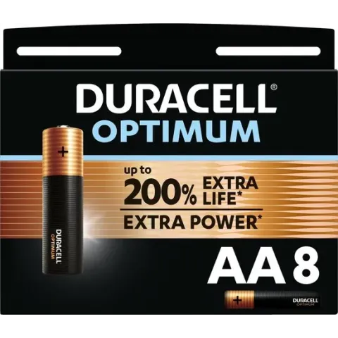 Duracell Optimum Alkaline AA batterijen - 8 stuks