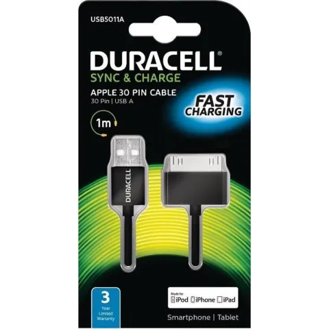 Duracell USB5011A oplader voor mobiele apparatuur Zwart