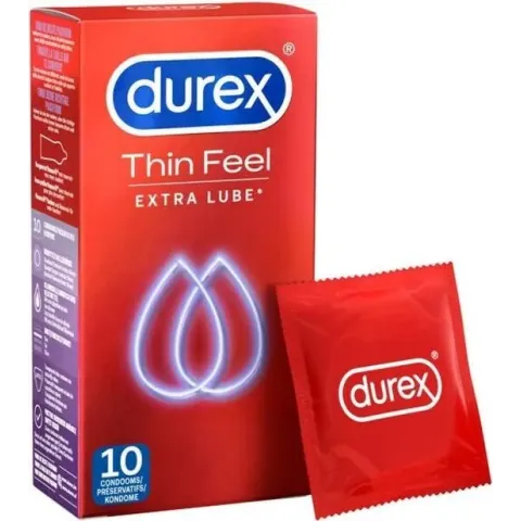 Durex Condooms Thin Feel Extra Lube 10 stuks