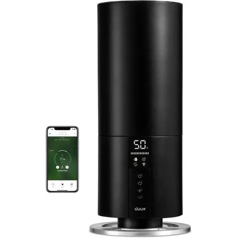 Duux Beam Mini 2 Smart Luchtbevochtiger DXHU12 - Luchtbevochtiger met Hygrometer - Aromatherapie - Zwart