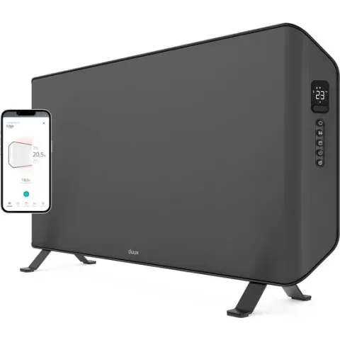 Duux Edge 1500W Smart Convectorkachel - Elektrische Kachel - Eco Stand - Grijs