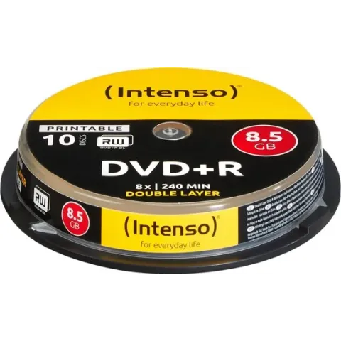 DVD+R Intenso 8,5GB 10pcs cakeBox DOUBLE LAYER
