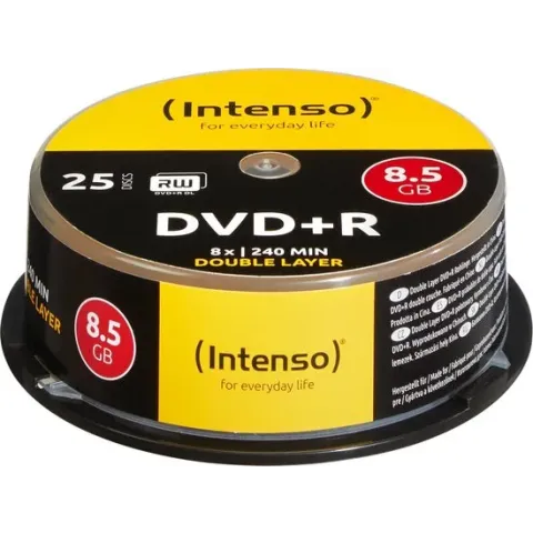 DVD+R Intenso 8,5GB 25pcs Cakebox DOUBLE LAYER 8x retail