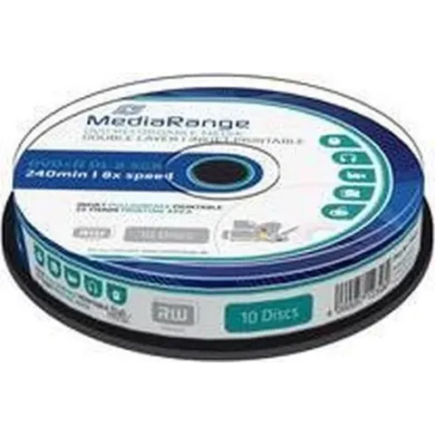 DVD+R MediaRange 8.5GB 10pcs Spindel DL Inkjet Full Surface