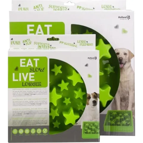 Eat slow live longer star anti-schrokvoerbak small groen