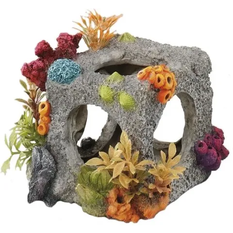 Ebi Decor Cube Habitat - Aquariumornament  - 12 x 11,5 x 11 cm
