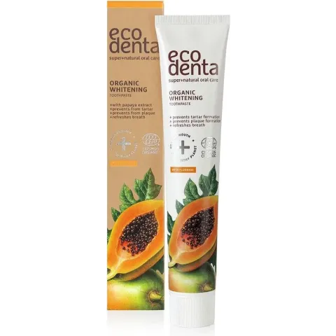 Ecodenta Tandpasta Organic Whitening Papaja 75 ml