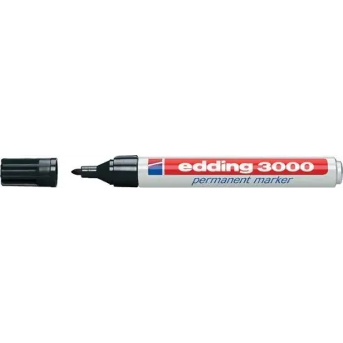 edding 3000 permanente marker rond - Zwart - 1 stuk