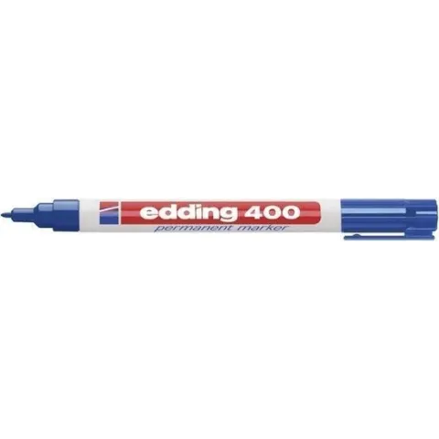 Edding 400-03 - Permanent marker - ronde punt - 1 mm - Blauw