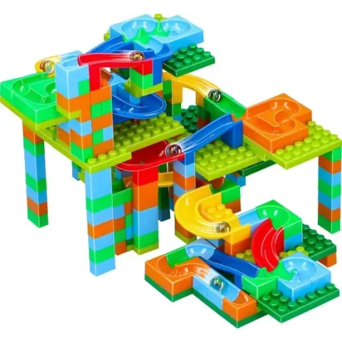 Eddy Toys Knikkerbaan - 248-Delig - met Knikkers - Kunststof - Rood, Geel, Groen, Blauw, Oranje