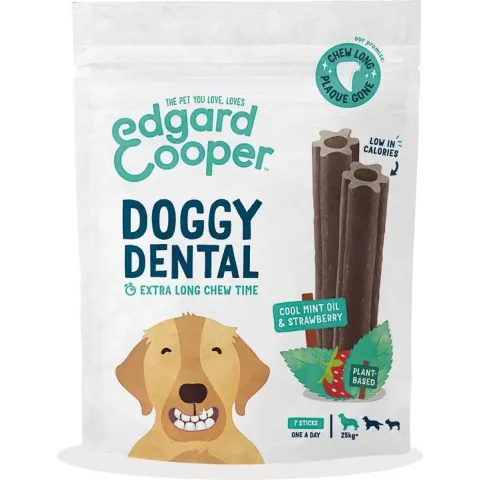 Edgard & Cooper Doggy Dental Sticks Aardbei & Frisse Muntolie Large