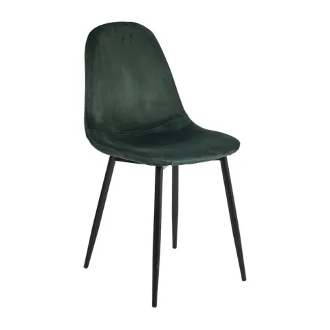 Eetkamerstoel Ivy - velvet groen - 53x44x88 cm