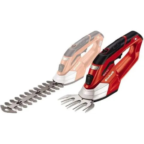 Einhell Accu Gras- en Heggenschaar GE-CG 12 Li - 12 V / 1500 mAh / Li-Ion - Knipbreedte grasschaar: 100 mm - Snoeilengte struikschaar: 190 mm - Inclusief Telescopische geleidesteel