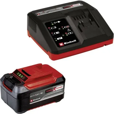 Einhell Power X-Change PXC-Starter-Kit 5,2Ah & 4A Fastcharger 4512114 Accu en acculader voor gereedschap 18 V 5.2 Ah Li