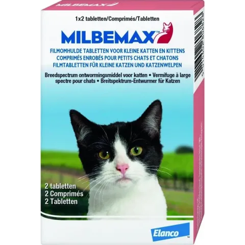 Elanco Milbemax Kitten & Kat Kauwtabletten - Anti wormenmiddel - 2 tab 0.5 Tot 2 Kg