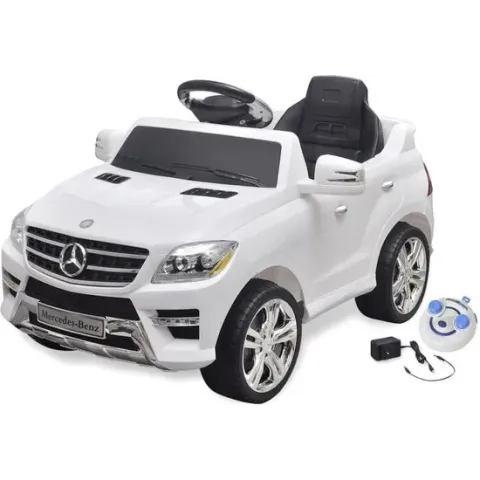 Elektrische auto Mercedes Benz ML350 wit 6 V met afstandsbediening