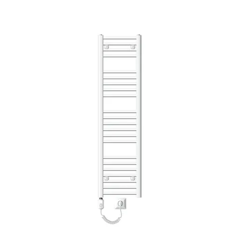 Elektrische Badkamerradiator Met Verwarmingselement 900w 300x1400 Mm Wit Recht Met Zijaansluiting