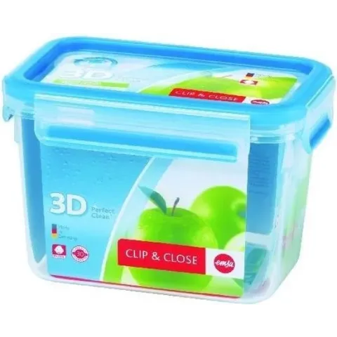 emsa CLIP & CLOSE fresh-keeping tin, 1.10 liter, transparant