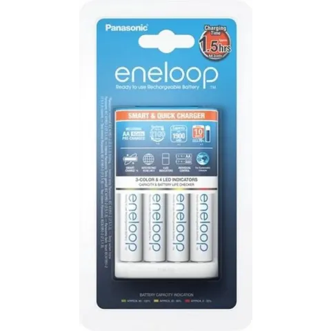 eneloop Panasonic Lader K-KJ16/55MC40E/MQR06+4x AA/1900