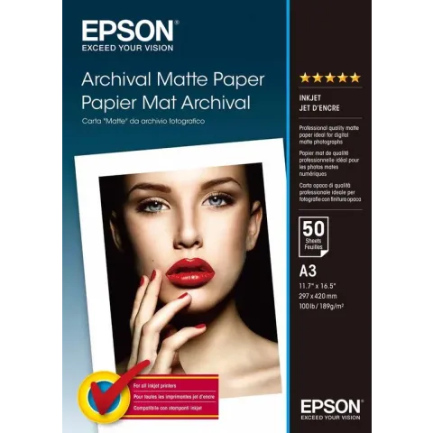 Epson C13S041344 Archiefpapier - A3 / 192g/m / Mat