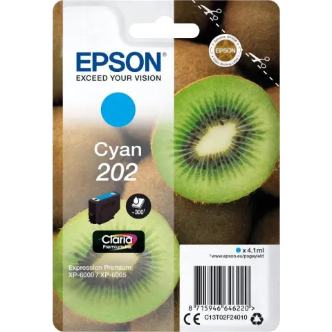 Epson Kiwi Singlepack Cyan 202 Claria Premium Ink