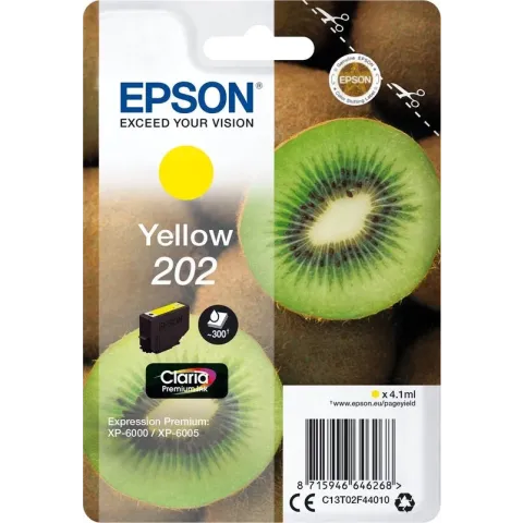 Epson Kiwi Singlepack Yellow 202 Claria Premium Ink