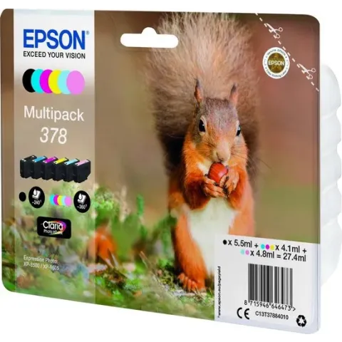 Epson Squirrel Multipack 6-colours 378 Claria Photo HD Ink