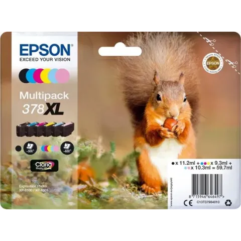 Epson Squirrel Multipack 6-colours 378XL Claria Photo HD Ink