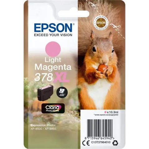 Epson Squirrel Singlepack Light Magenta 378XL Claria Photo HD Ink