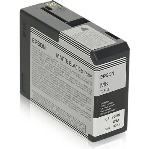 Epson T5808 - Inktcartridge / Mat Zwart