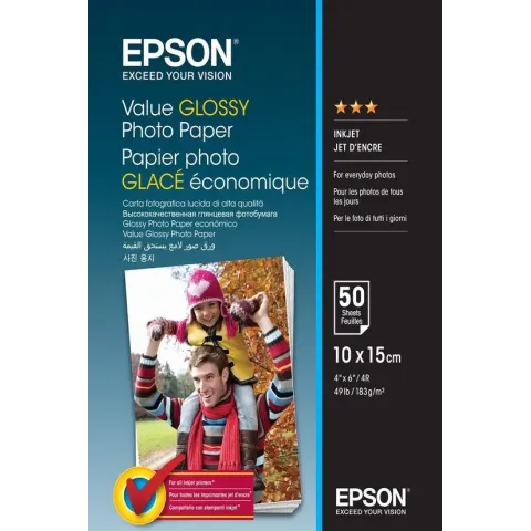 Epson Value Glossy Photo Paper 10x15cm 50 sheet