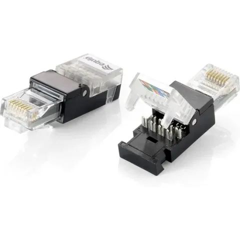 Equip 121165 kabel-connector RJ-45 Zwart, Transparant